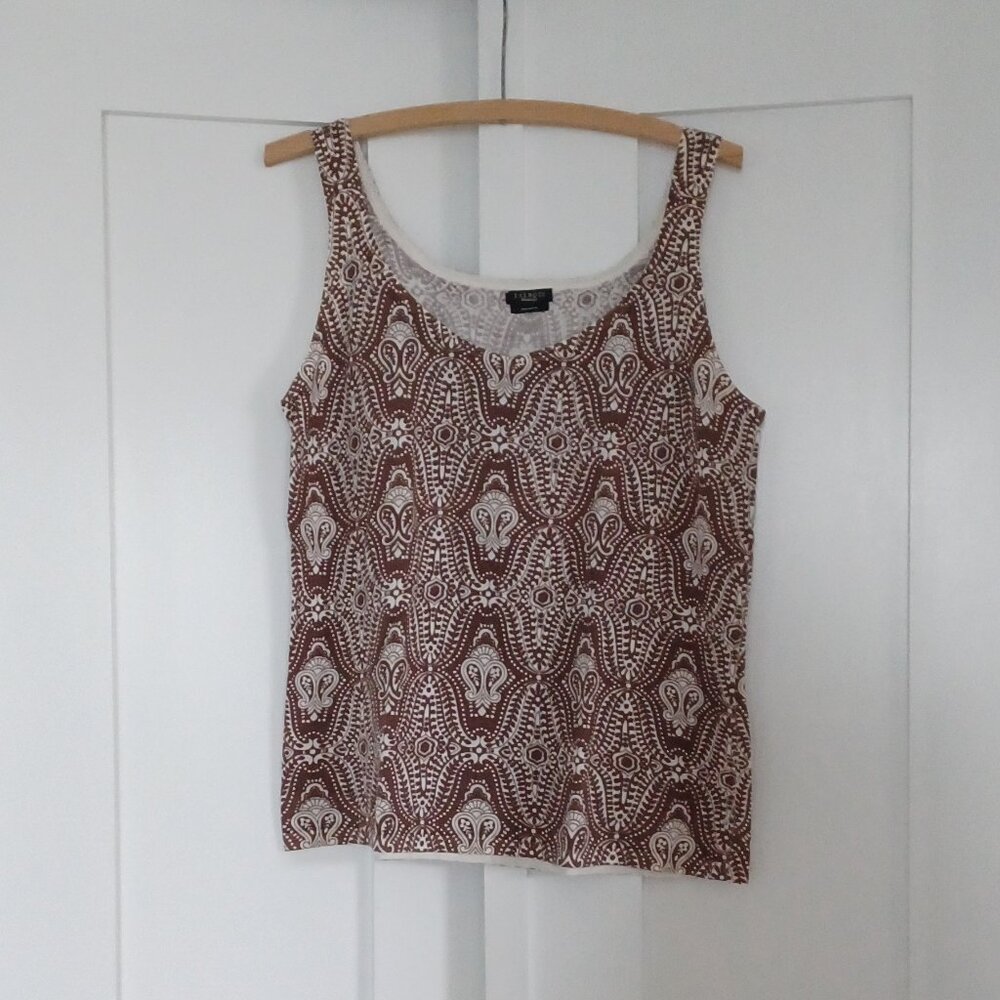 Pima cotton smooth light stamped top